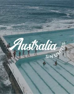 A swimming pool with the words australia sin things on it.