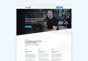 A website design for a gym.