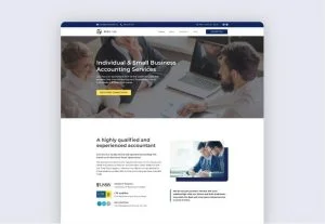 A website design for a business consulting firm.