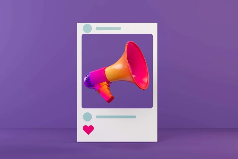 An Instagram megaphone designed for social media marketing.